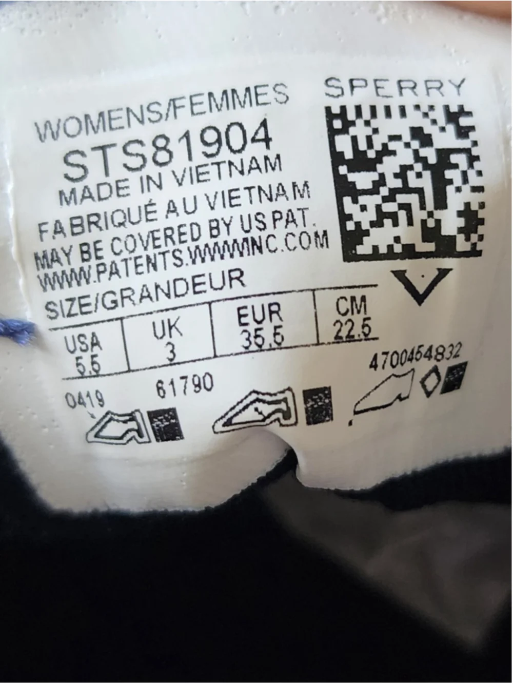 Sperry Top-Sider‎ Crest Vibe Navy Canvas Sneakers - W 5.5 - EUC